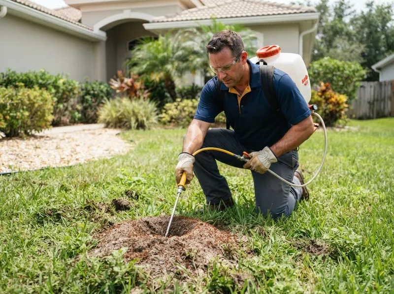 Fire Ant Mound Injection and Turf Treatment in Orlando, FL